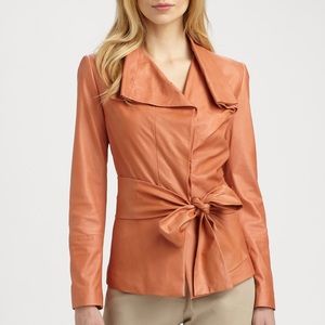 Elie Tahari Iris Leather Jacket